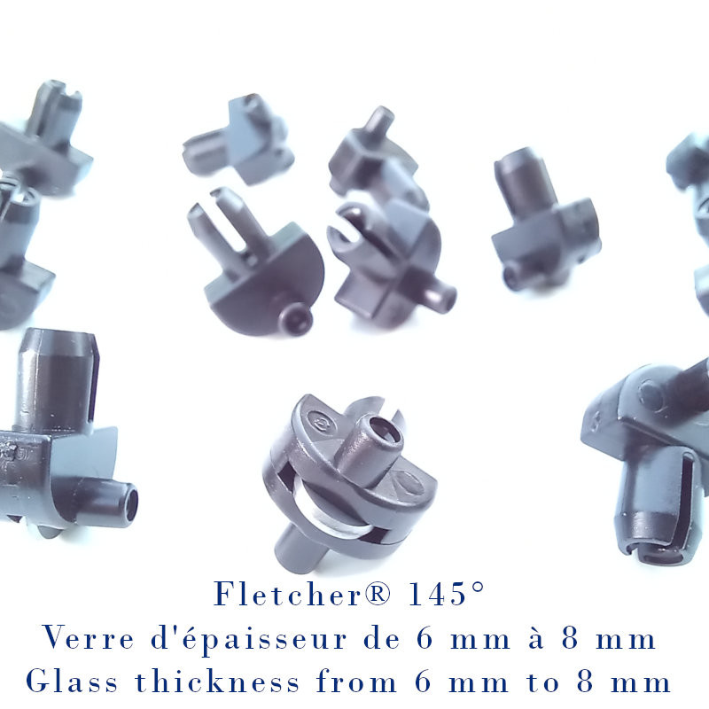 Porte-molette Fletcher 145 degré en plastique, PC215-055-145, MR8050145, MR8015345