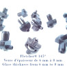 Porte-molette Fletcher 145 degré en plastique, PC215-055-145, MR8050145, MR8015345